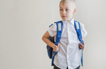 boy with a backpack